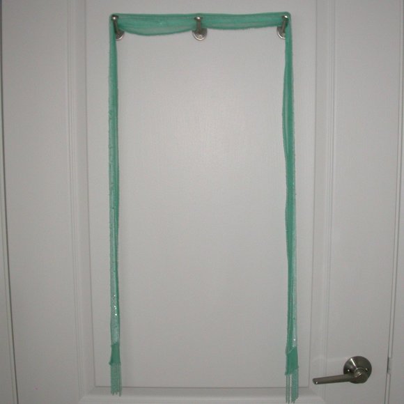 Aqua Beaded and Sequined Scarf - Picture 4 of 4